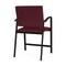 Lesro Newport Wide Hip Chair Metal Frame, Black, OH Wine Upholstery NP1261 - alternate 2